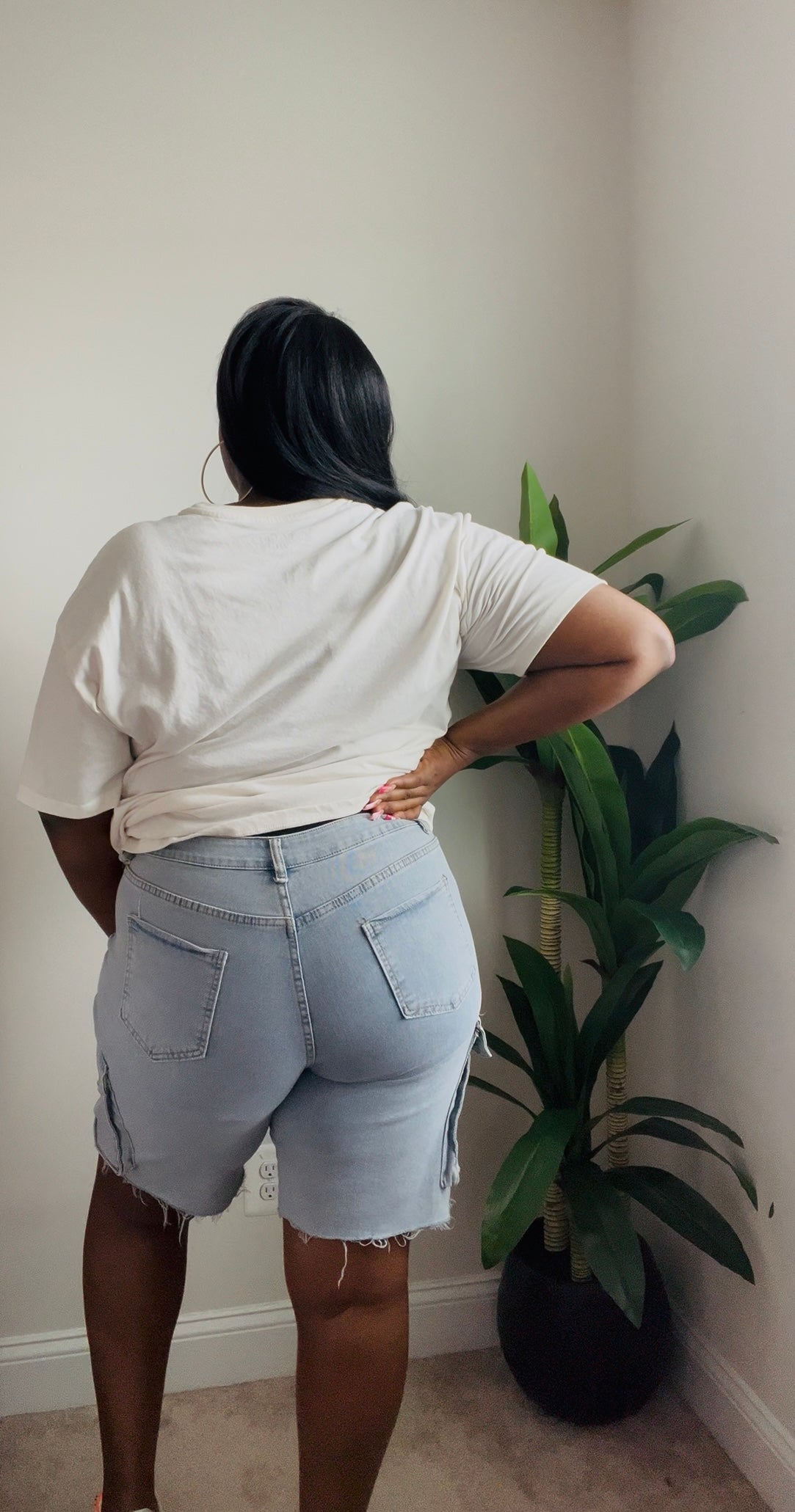 Boss Babe Demin Cargo Shorts