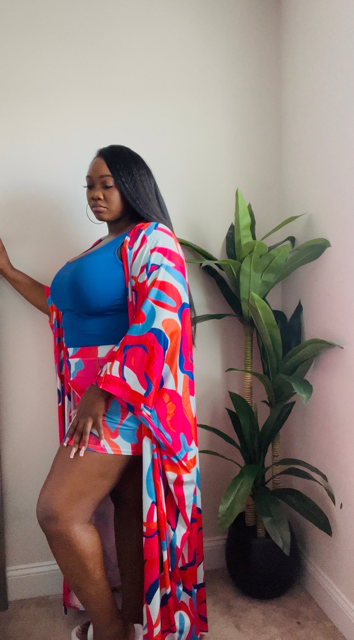 Vibrant Energy Kimono & Shorts Set