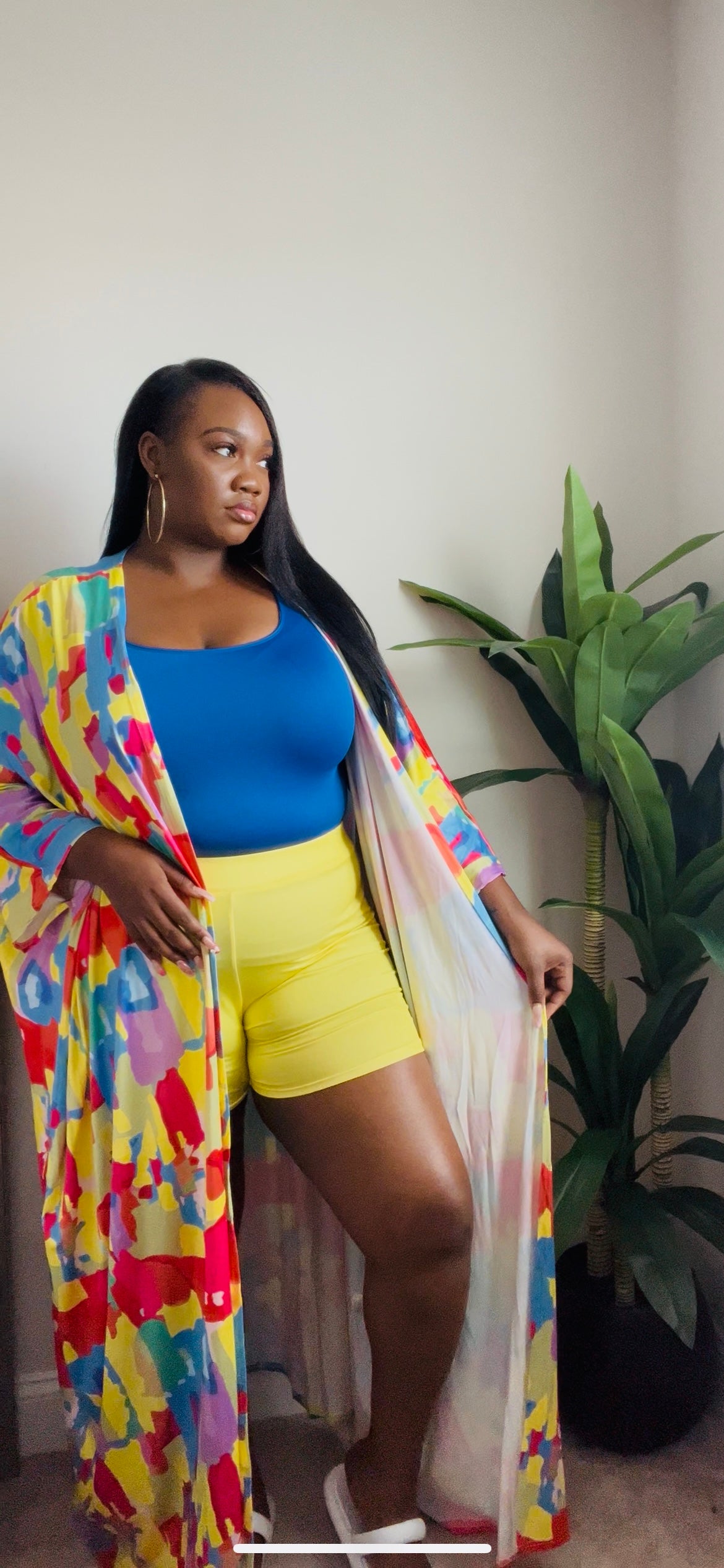 Vibrant Energy Kimono & Shorts Set