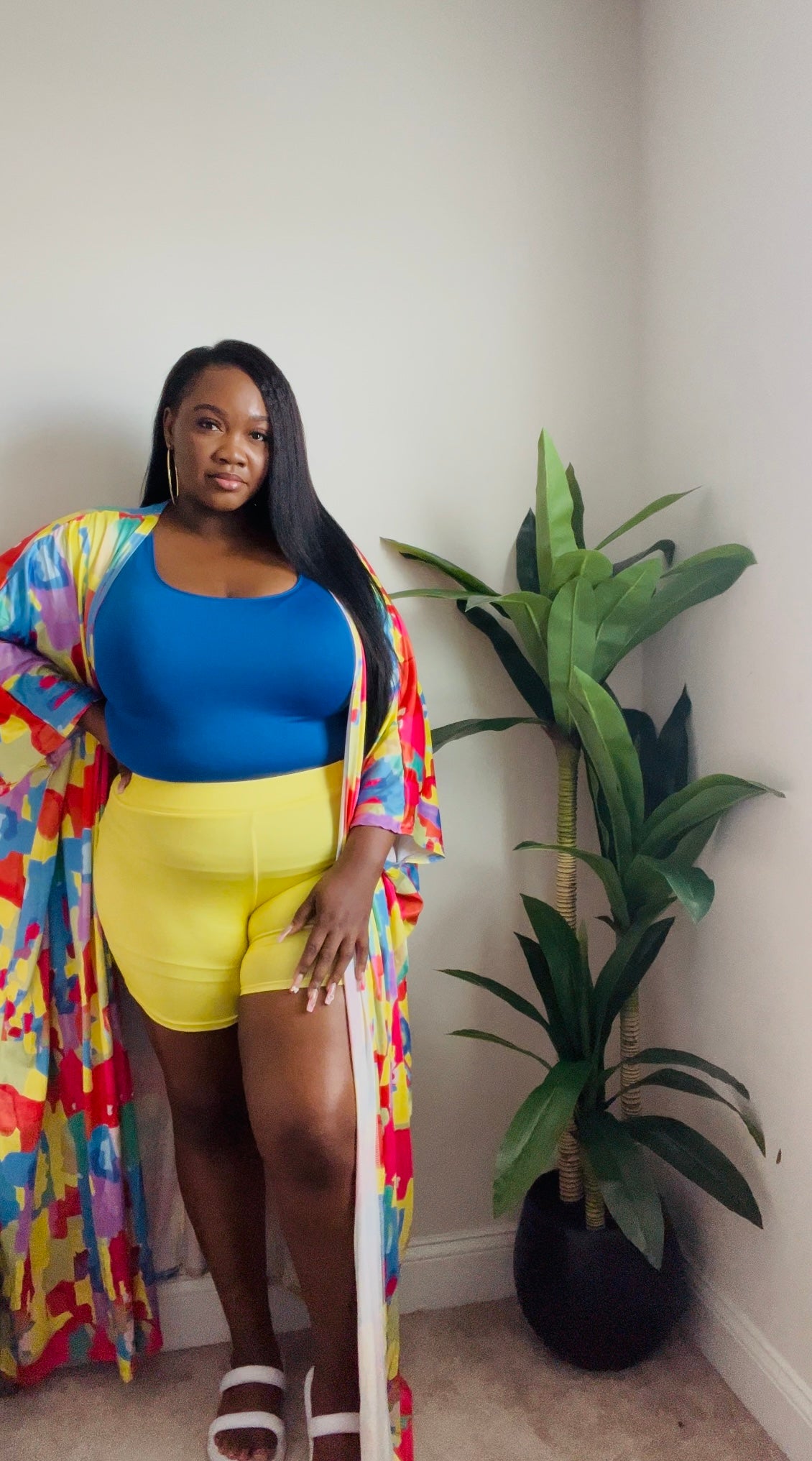 Vibrant Energy Kimono & Shorts Set