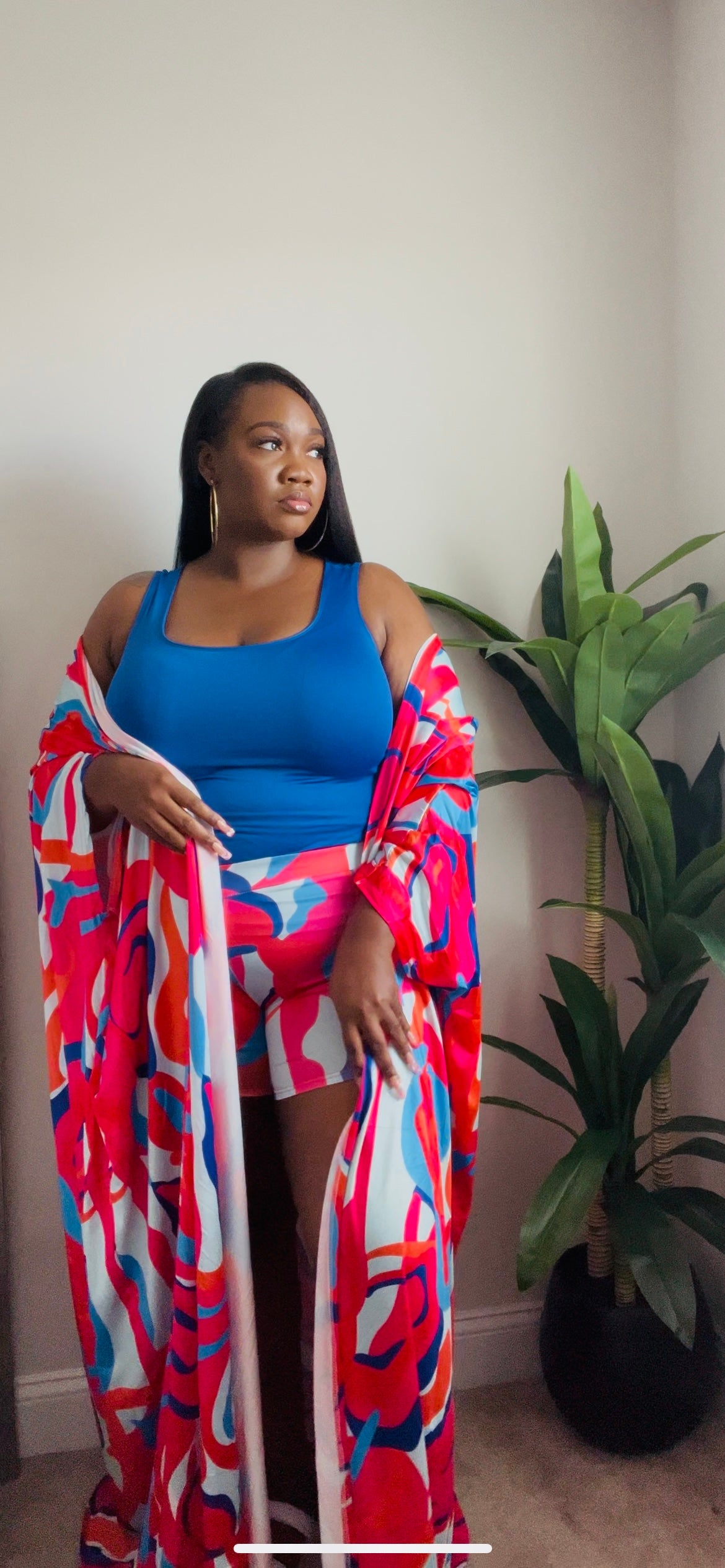 Vibrant Energy Kimono & Shorts Set