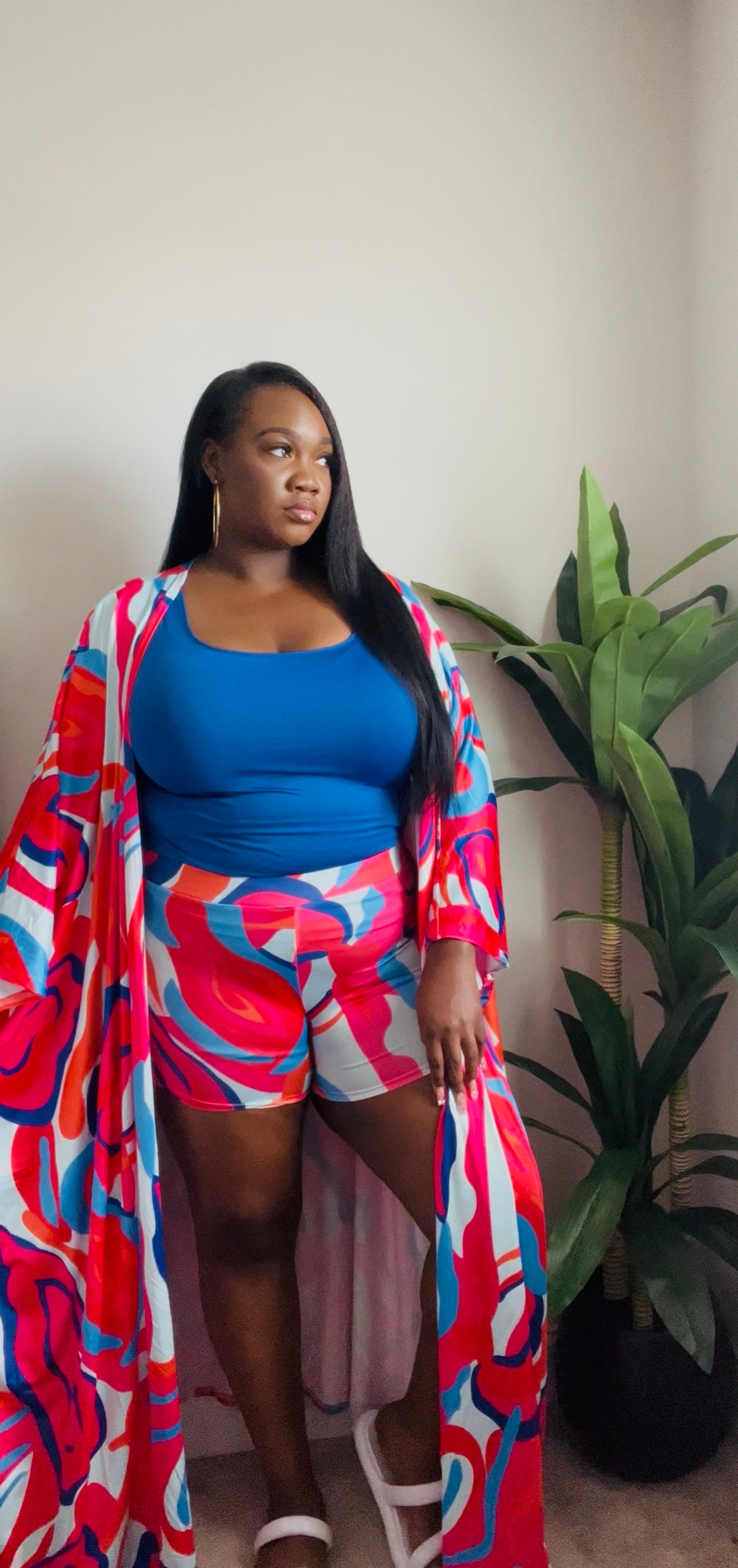 Vibrant Energy Kimono & Shorts Set